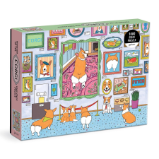 Galison corgi múzeum puzzle 1000 darab puzzle, kirakós