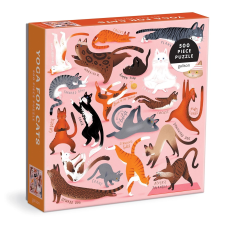 Galison jóga macskák puzzle 500 darabos puzzle, kirakós