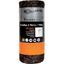 Gallagher villanypásztor zsinór Vidoflex 3 PowerLine 100 m terra elektromos állatriasztó