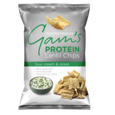 Gam's Protein lencse chips tejföllel és hagymával, 65 g reform élelmiszer