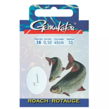Gamakatsu ROACH 1050N #16-0.10MM 45CM  előkötött bodorkázó horog horog