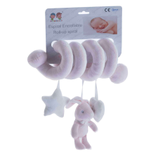 Gamberritos játékspirál plüss nyuszi rózsaszín 10775 bébijáték babakocsira