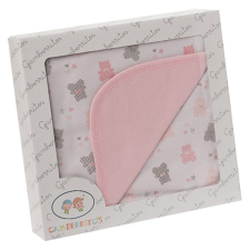  Gamberritos takaró pamut 80x80cm maci printed rózsaszín 10505 babaágynemű, babapléd