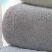  Gamberritos takaró plüss 80x110cm maci és csillag szürke 10878 babaágynemű, babapléd