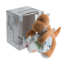 Gamberritos takaró plüss 80x110cm plüss játékkal dínó narancssárga 10885 babaágynemű, babapléd