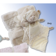 Gamberritos takaró - plüss 80x110cm plüss szundikendővel maci bézs 11007 babaágynemű, babapléd