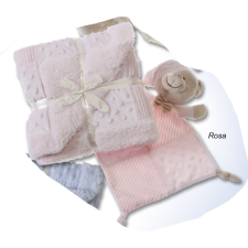  Gamberritos takaró - plüss 80x110cm plüss szundikendõvel maci rózsaszín 11007 babaágynemű, babapléd