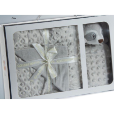 Gamberritos takaró - plüss 80x110cm - szundikendővel szürke 10887 babaágynemű, babapléd