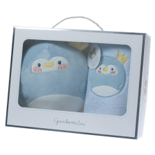  Gamberritos takaró wellsoft 80x110cm plüss játékkal  kék pingvin 10756 babaágynemű, babapléd