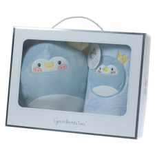 Gamberritos takaró wellsoft 80x110cm plüss játékkal kék pingvin 10756 babaágynemű, babapléd