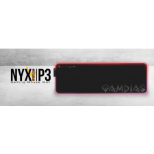 Gamdias NYX P3 RGB egérpad fekete asztali számítógép kellék