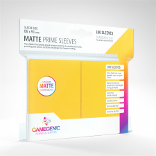 GameGenic Matte Prime Kártyavédő fólia 66x91mm (100 db/csomag) - Sárga (GAM37091) kártyajáték