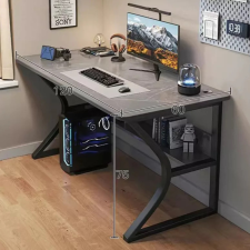  Gamer asztal minőségi íróasztal szürke 120x60x75 cm OTC-G1 íróasztal
