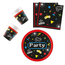 Gamer Gaming Party party szett 36 db-os 23 cm-es tányérral party kellék