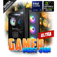  Gamer Intel Ultra konfiguráció - Ultra 5-245KF, 32GB DDR5 6000MHz RGB RAM, 2TB M.2 (6000/7300), HDD nélkül, RTX 4060 Ti 8GB asztali számítógép