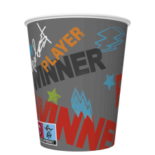 Gamer Joystick papír pohár 8 db-os 250 ml party kellék