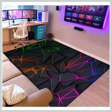  Gamer stílusú szőnyeg – neon geometriai mintával 100x140cm  75773953-100140 lakástextília