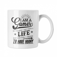  Gamer vagyok de nem azért mert nincs életem (2 féle) - Fehér Bögre bögrék, csészék