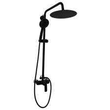 Gamma Tony esőztető zuhanyszett kerek zuhanyfejjel fekete, beépíthető csaptelep