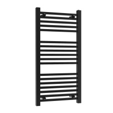 Gamma Törölközőszárító radiátor szögletes, Proper 50cm x 100cm, fekete fűtőtest, radiátor