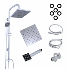 Gamma Zen9 esőztető zuhanyszett szögletes zuhanyfejjel króm, beépíthető csaptelep