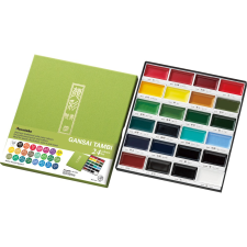 Gansai Tambi Kuretake Gansai Tambi Set / 24 Colours - akvarell festék készlet (1 csomag) akrilfesték