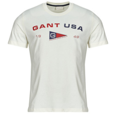 Gant Rövid ujjú pólók GRAPHIC SS T-SHIRT Fehér EU XL