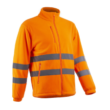 Ganteline Ritto cipzáros polár felső (HV narancssárga, 2XL) láthatósági ruházat