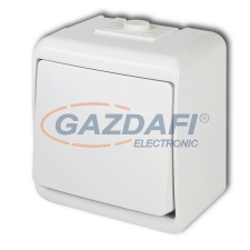 GAO 22081 Aquastar 1 pólusú kapcsoló, fehér IP44 villanyszerelés