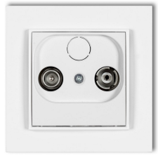 GAO 4110H MINI TV aljzat (átmenő 9dB), kerettel, fehér színben villanyszerelés