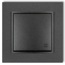 GAO 4118H MINI keresztkapcsoló, kerettel, metál grafit színben villanyszerelés