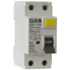 GAO 5924H Fi relé 2P 25A 300mA, fehér villanyszerelés