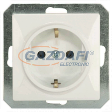 GAO 8705H OPAL süllyesztett dugalj, egyes, keret nélkül, földelt, fehér villanyszerelés