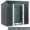 Gardebruk kerti tároló fészer fémház antracit 196x122x180cm