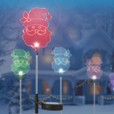 Garden Of Eden 11393D LED-es kültéri szolárlámpa - mikulás - 84 cm - RGB kültéri világítás