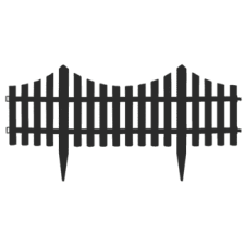 Garden Of Eden 11468J Virágágyás szegély / kerítés, 60 x 23 cm, fekete kerti dekoráció