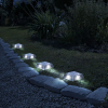 Garden Of Eden LED-es leszúrható / fali szolár lámpa - négyzet alakú, fém - hidegfehér - 10 x 10 x 2,5 (+11) cm