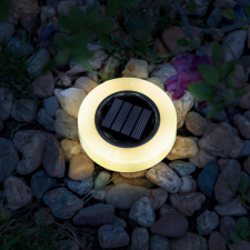 Garden Of Eden LED-es leszúrható szolár lámpa - kör alakú - melegfehér LED - 105 x 128 mm kültéri világítás