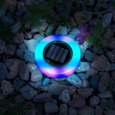 Garden Of Eden LED-es leszúrható szolár lámpa - kör alakú - RGB színes LED kültéri világítás