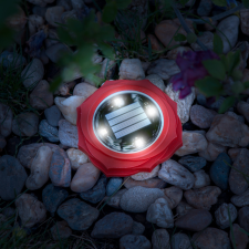 Garden Of Eden LED-es leszúrható szolár lámpa - piros - hidegfehér - 11,5 x 2,3 cm kültéri világítás