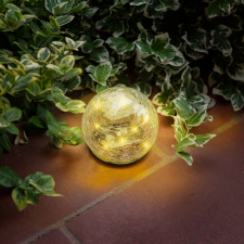 Garden Of Eden Leszúrható szolár üveggömb - 10 cm - 10 melegfehér LED kültéri világítás