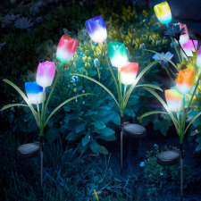 Garden Of Eden Leszúrható szolár virág - RGB LED - 70 cm - 2 db / csomag kültéri világítás