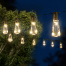Garden Of Eden String napelemes LED lámpák - izzó modell - 30 LED - 180 cm kültéri világítás