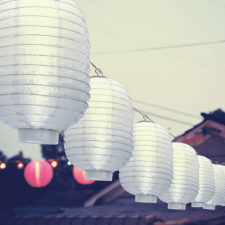 Garden Of Eden Szolár lampion - fehér - hidegfehér LED - 21 cm kültéri világítás