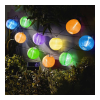 Garden Of Eden Szolár lampion fényfüzér - 10 db színes lampion, hidegfehér LED - 3,7 m