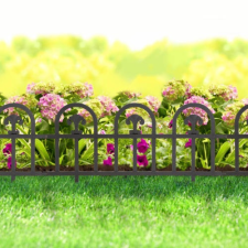Garden Of Eden Virágágyás szegély / kerítés (60 x 30 cm, fekete) kerti dekoráció