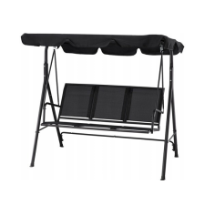  GardenLine kerti hintaágy - fekete - 170 x 110 x 153 cm hintaágy