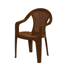  GardenLine műanyag kerti szék - 56 x 42 x 78 cm - Barna kerti bútor