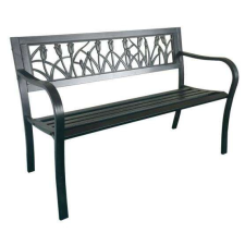 GardenLine Öntöttvas Kerti Pad - Sötét Szürke - 125x53 cm kerti bútor