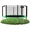 GardenLine Trambulin védőhálóval fekete-zöld színben 244 cm